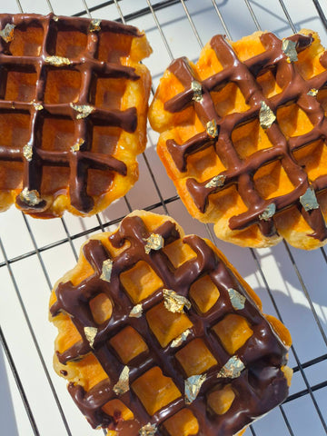 Chocolate Dipped Liege Waffles