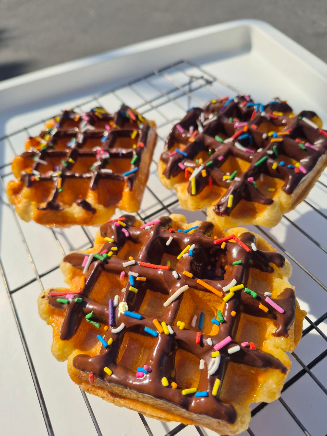 Chocolate Dipped Liege Waffles